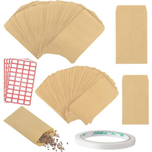 140 Mini Bolsas Papel Kraft para Semillas y Joyas